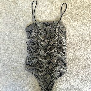 Mesh Snakeskin Bodysuit